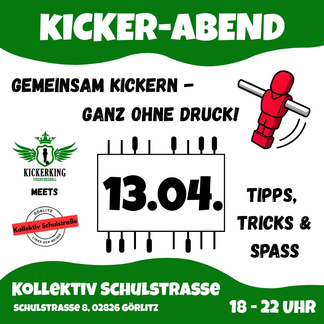 Kickerabend im Kollektiv Schulstraße